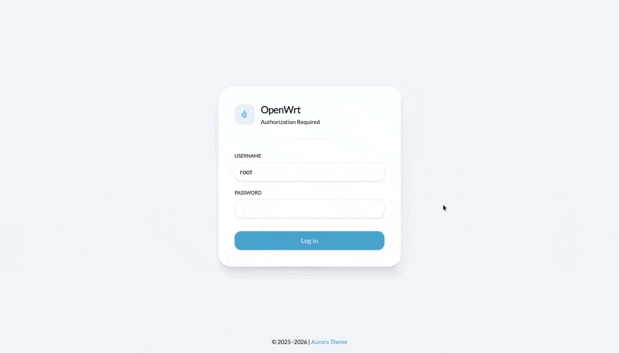 luci-theme-aurora screenshot 2