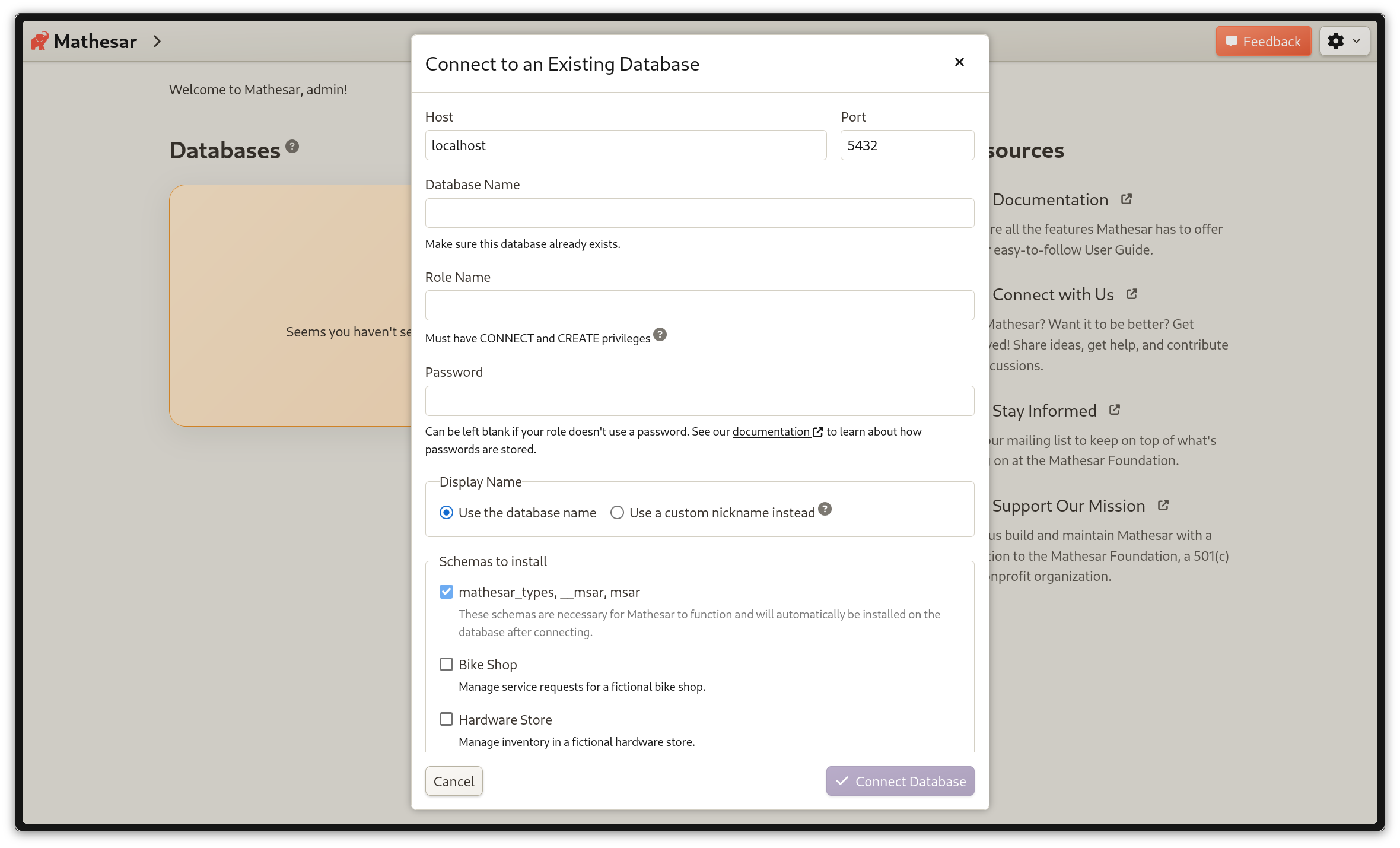 mathesar screenshot 2
