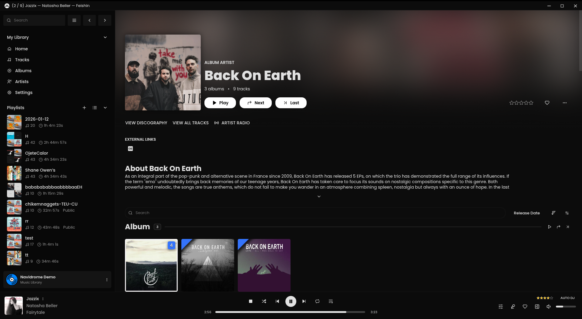 feishin screenshot 2