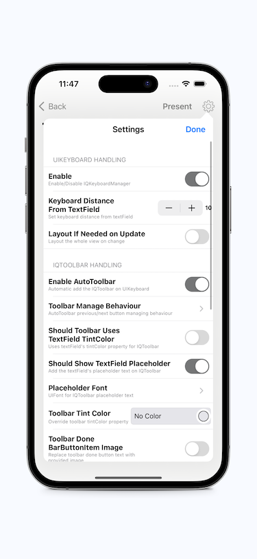 IQKeyboardManager screenshot 3