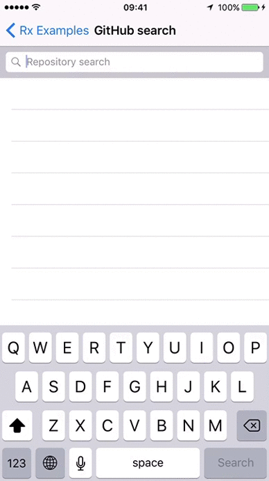 RxSwift screenshot 2