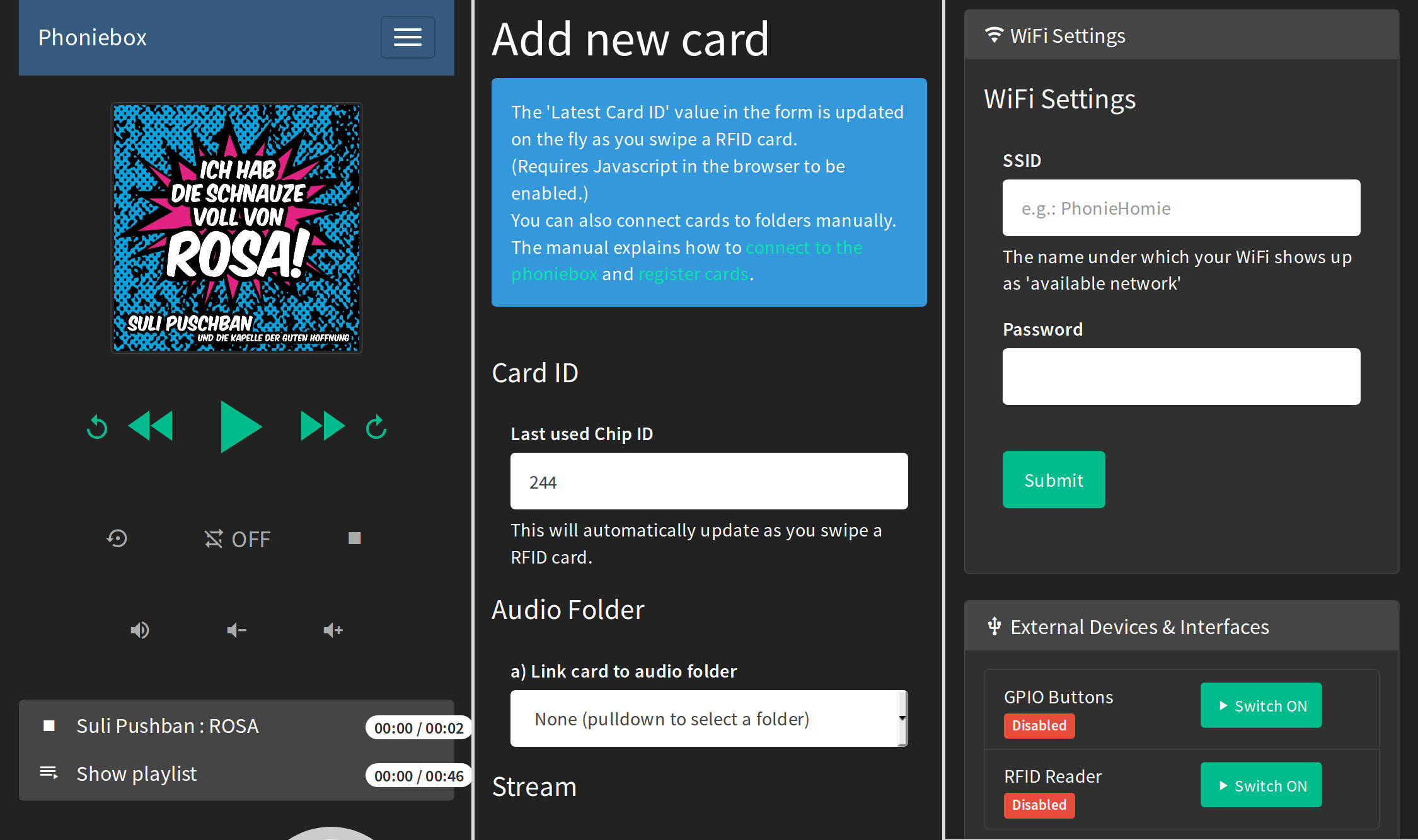 RPi-Jukebox-RFID screenshot 3