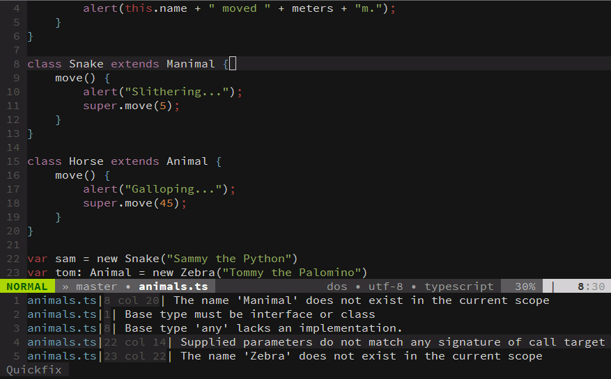 typescript-vim screenshot 1