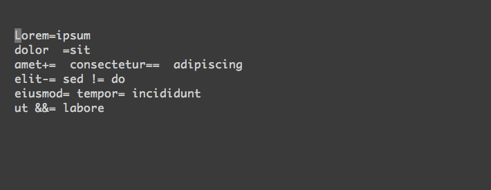 vim-easy-align screenshot 1
