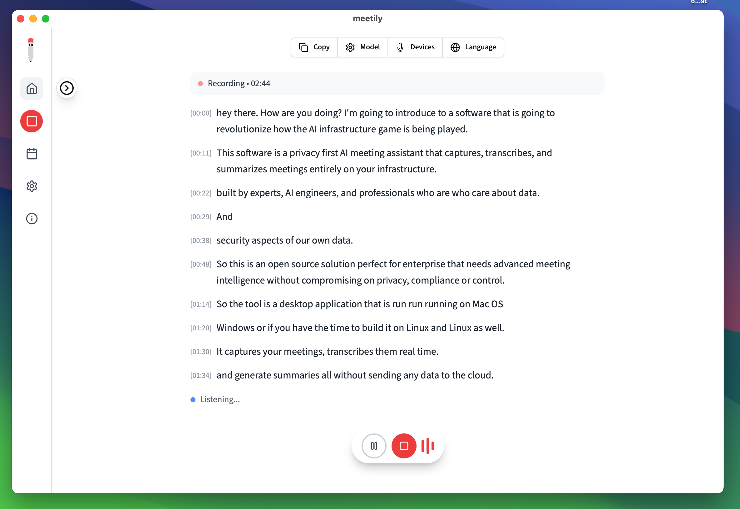 meeting-minutes screenshot 3