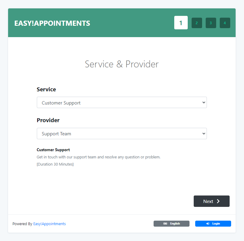 easyappointments screenshot 1