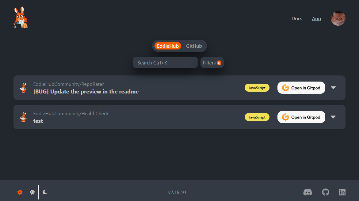 good-first-issue-finder screenshot 1