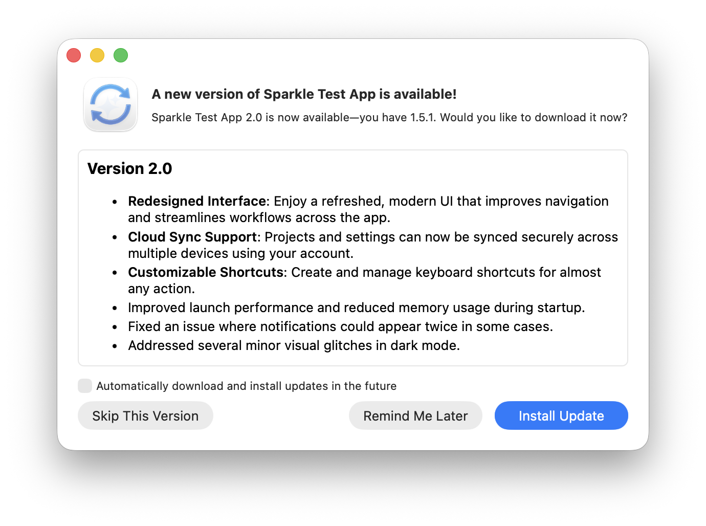 Sparkle screenshot 1
