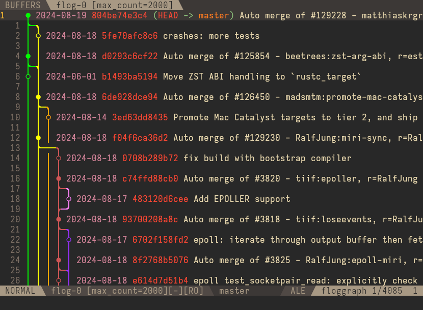 vim-flog screenshot 1