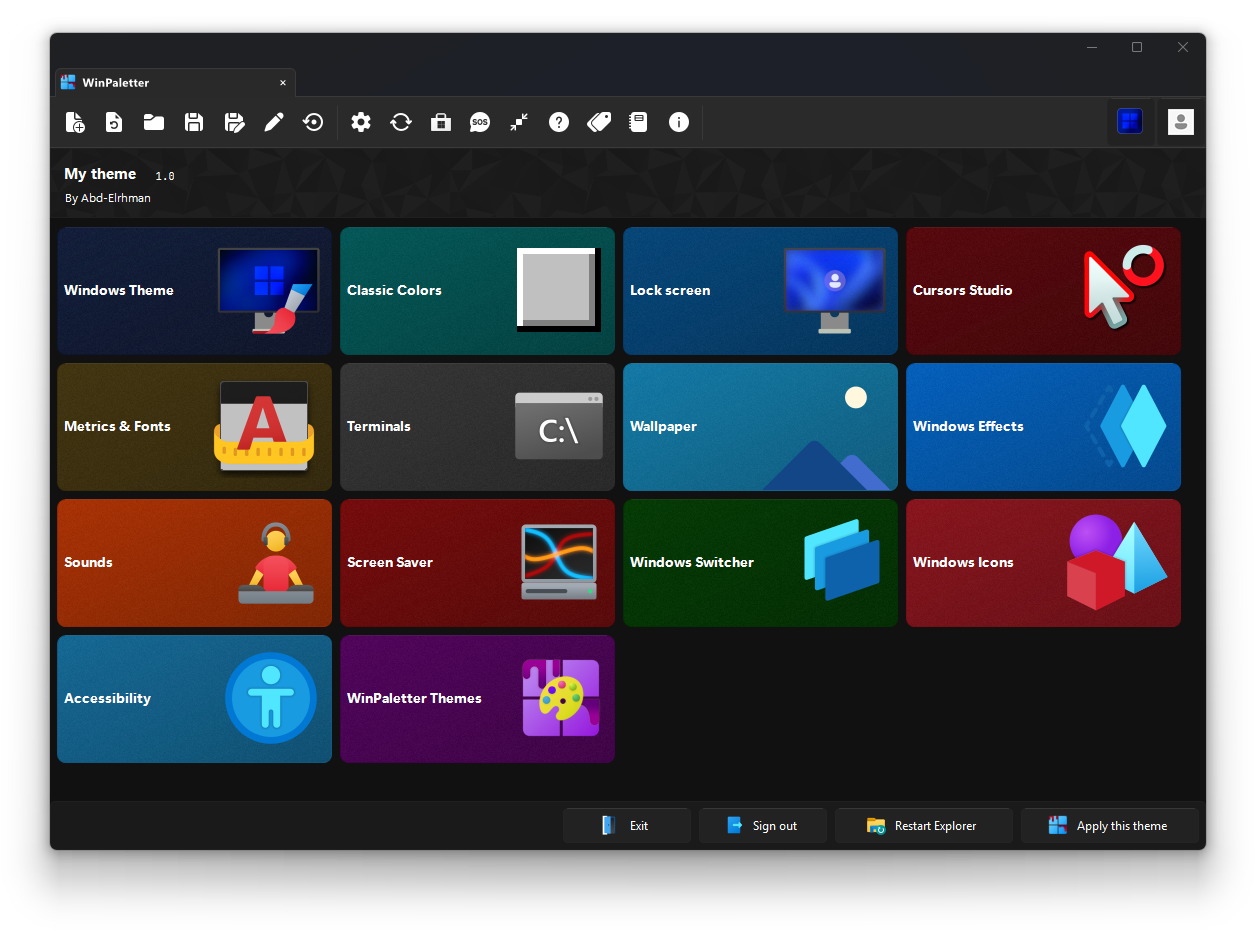 WinPaletter screenshot 2