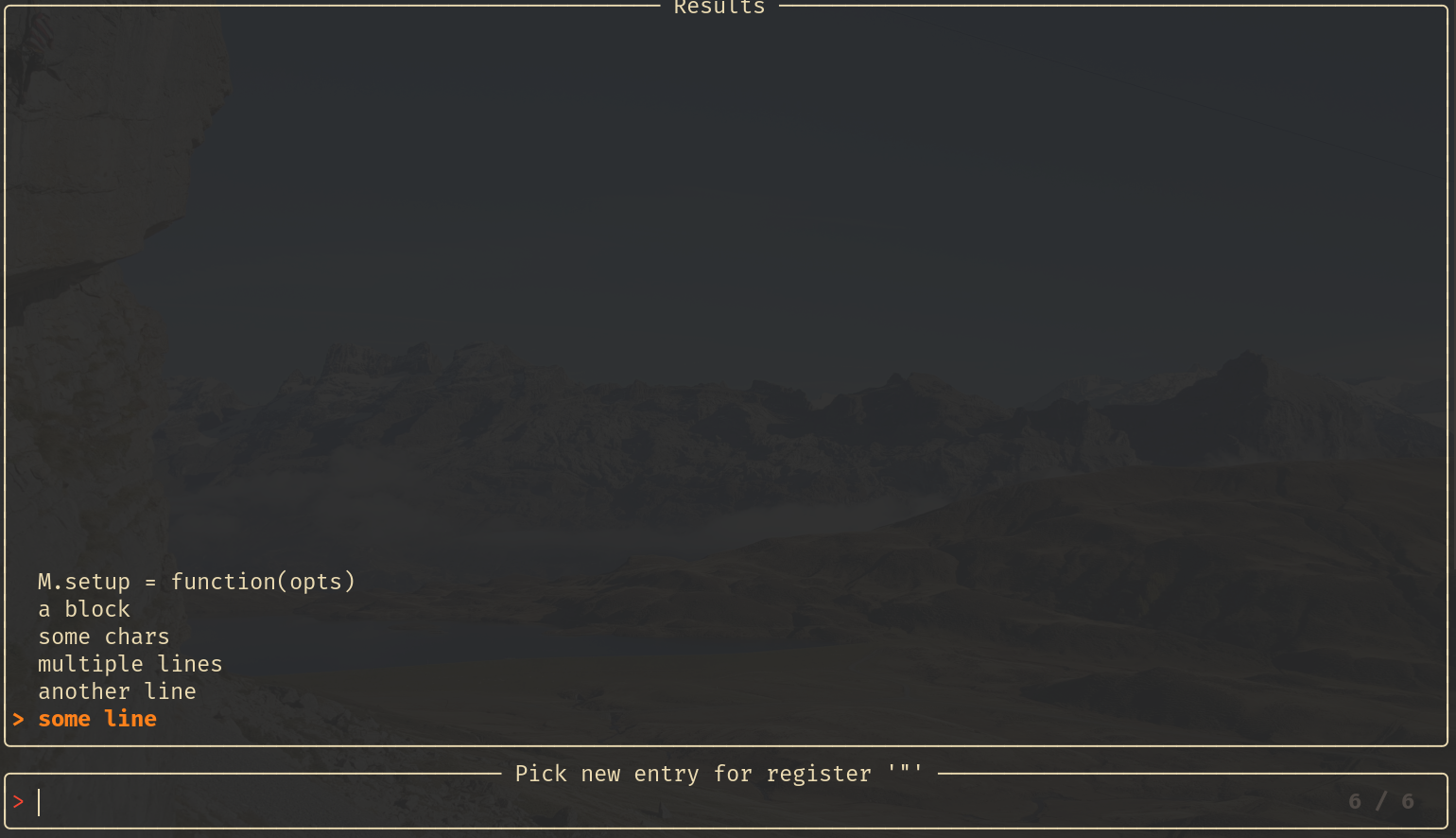 nvim-neoclip.lua screenshot 3