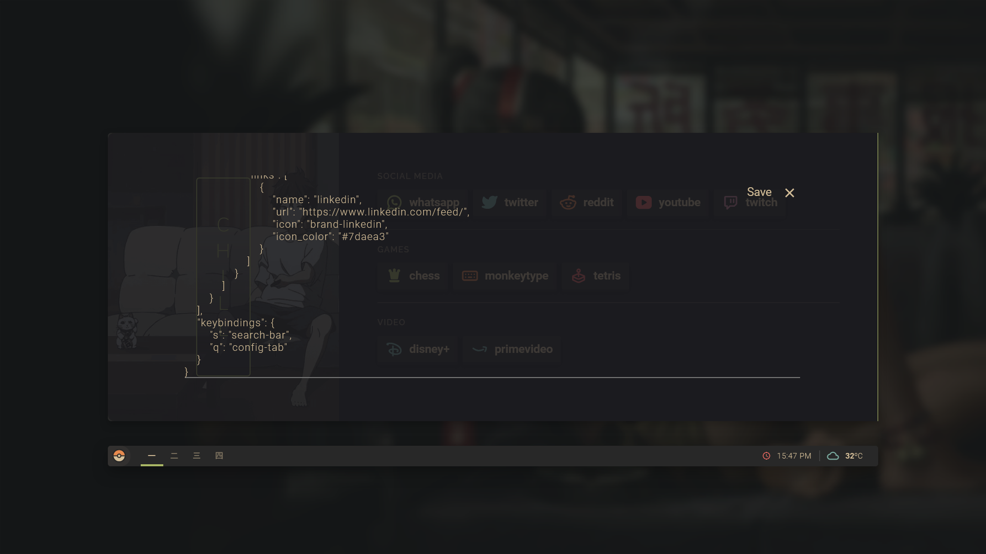 tartarus-startpage screenshot 2