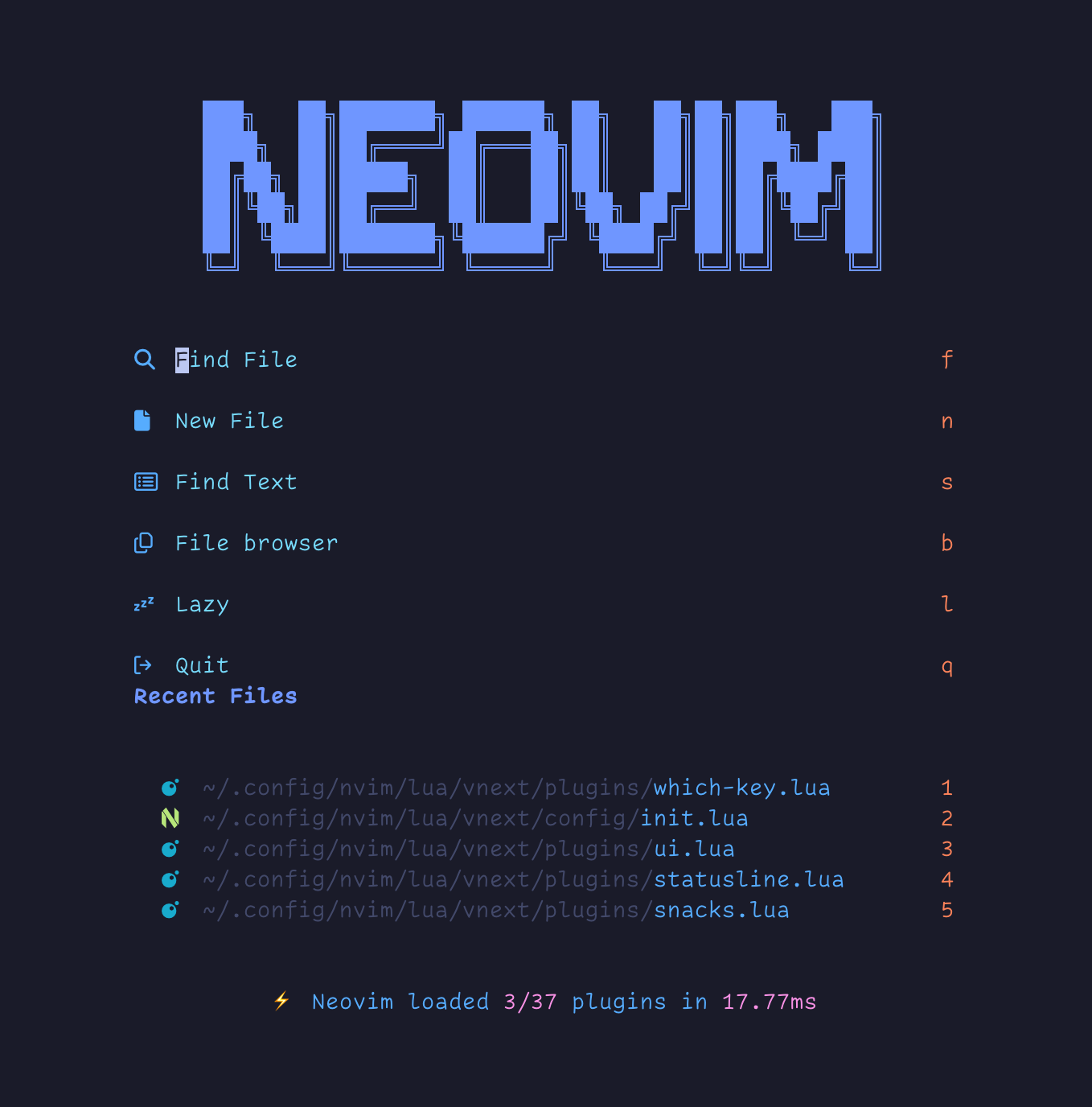 nvim screenshot 1