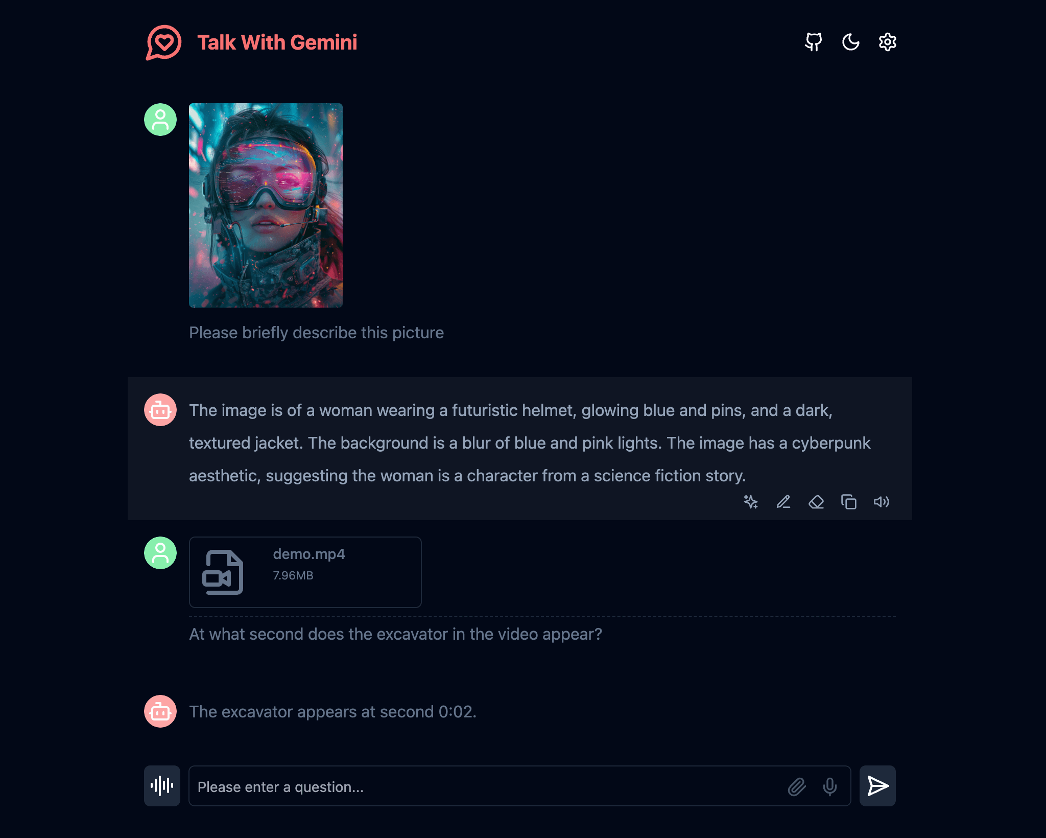 TalkWithGemini screenshot 2