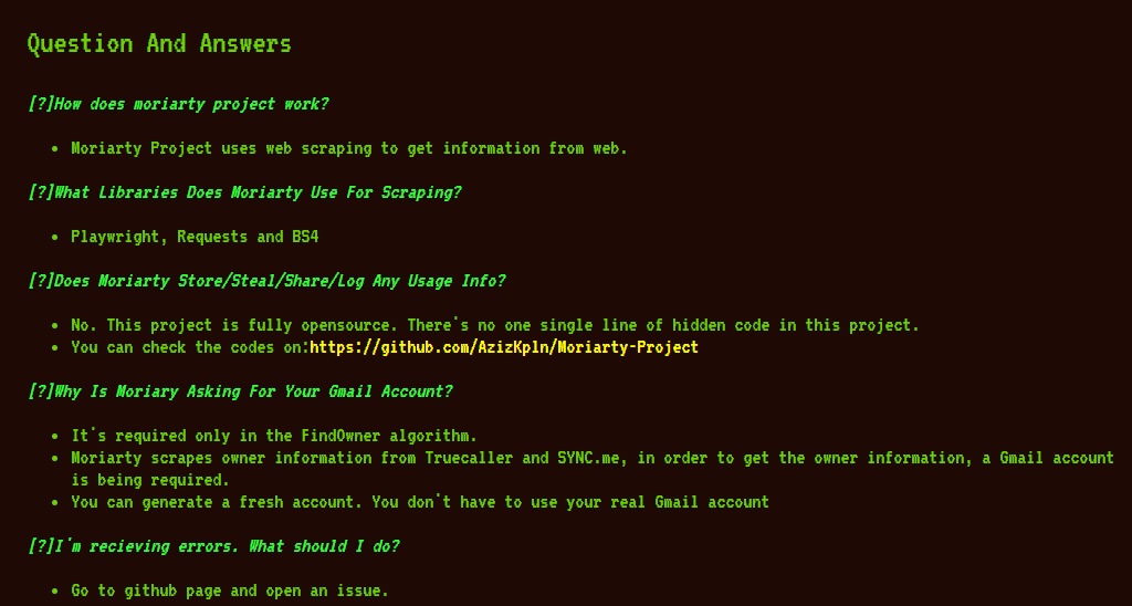 Moriarty-Project screenshot 3