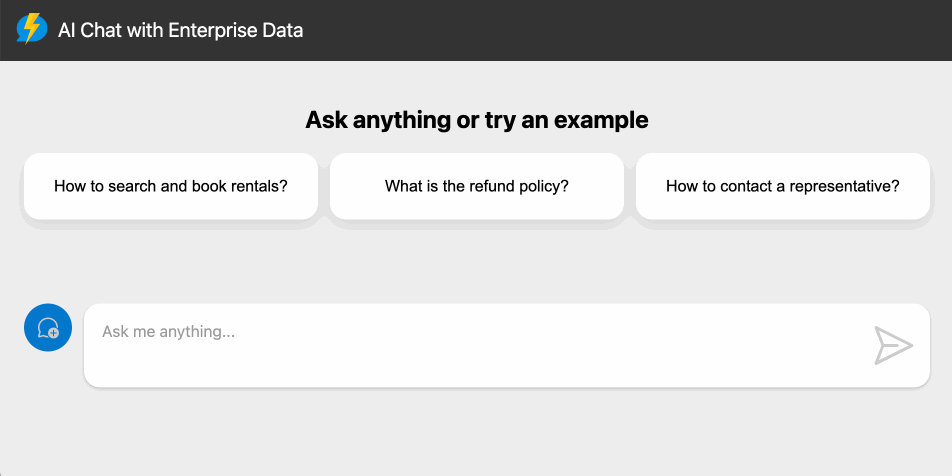 serverless-chat-langchainjs screenshot 1