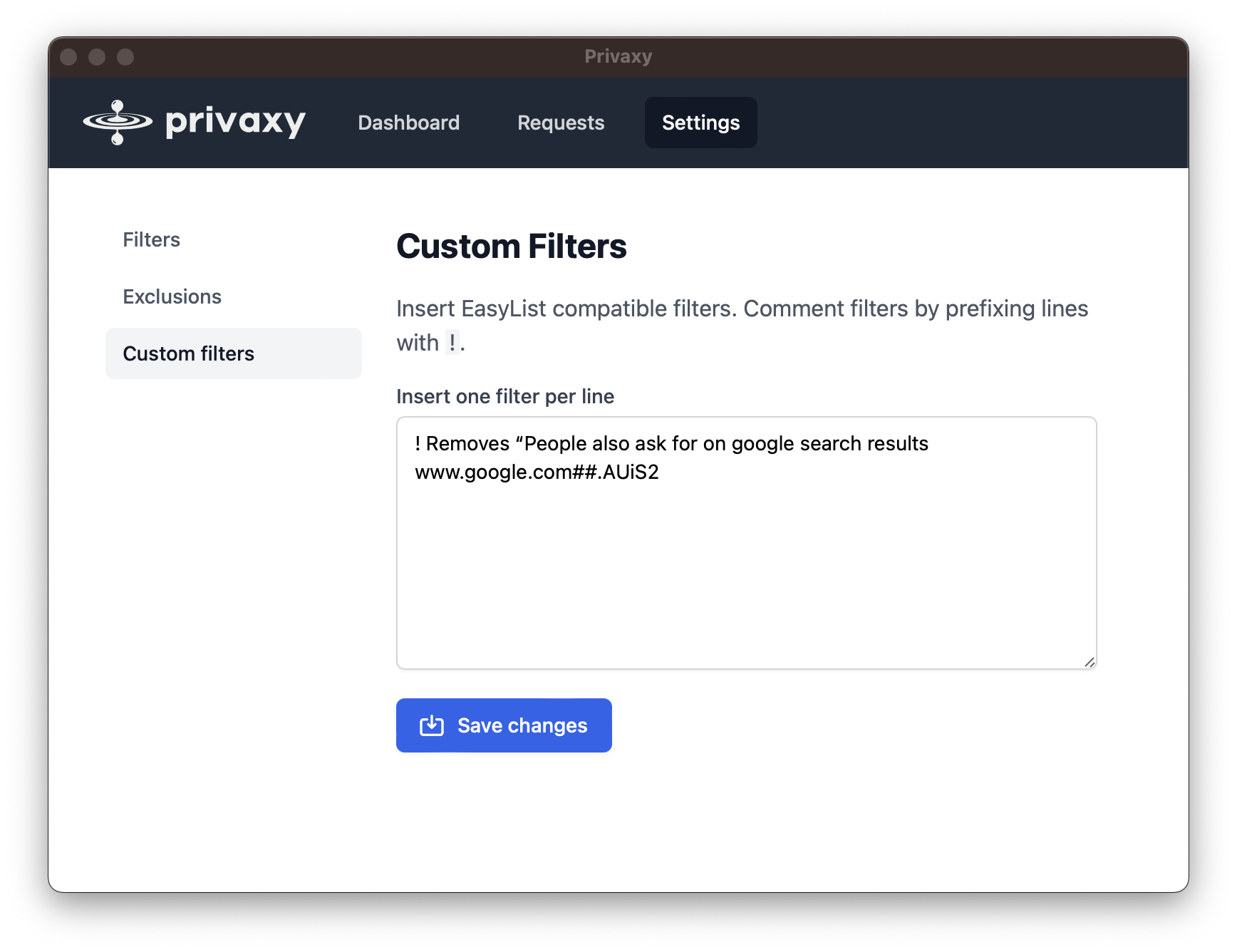 privaxy screenshot 6