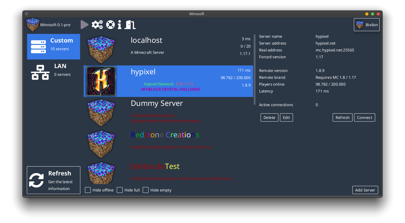 Minosoft screenshot 6