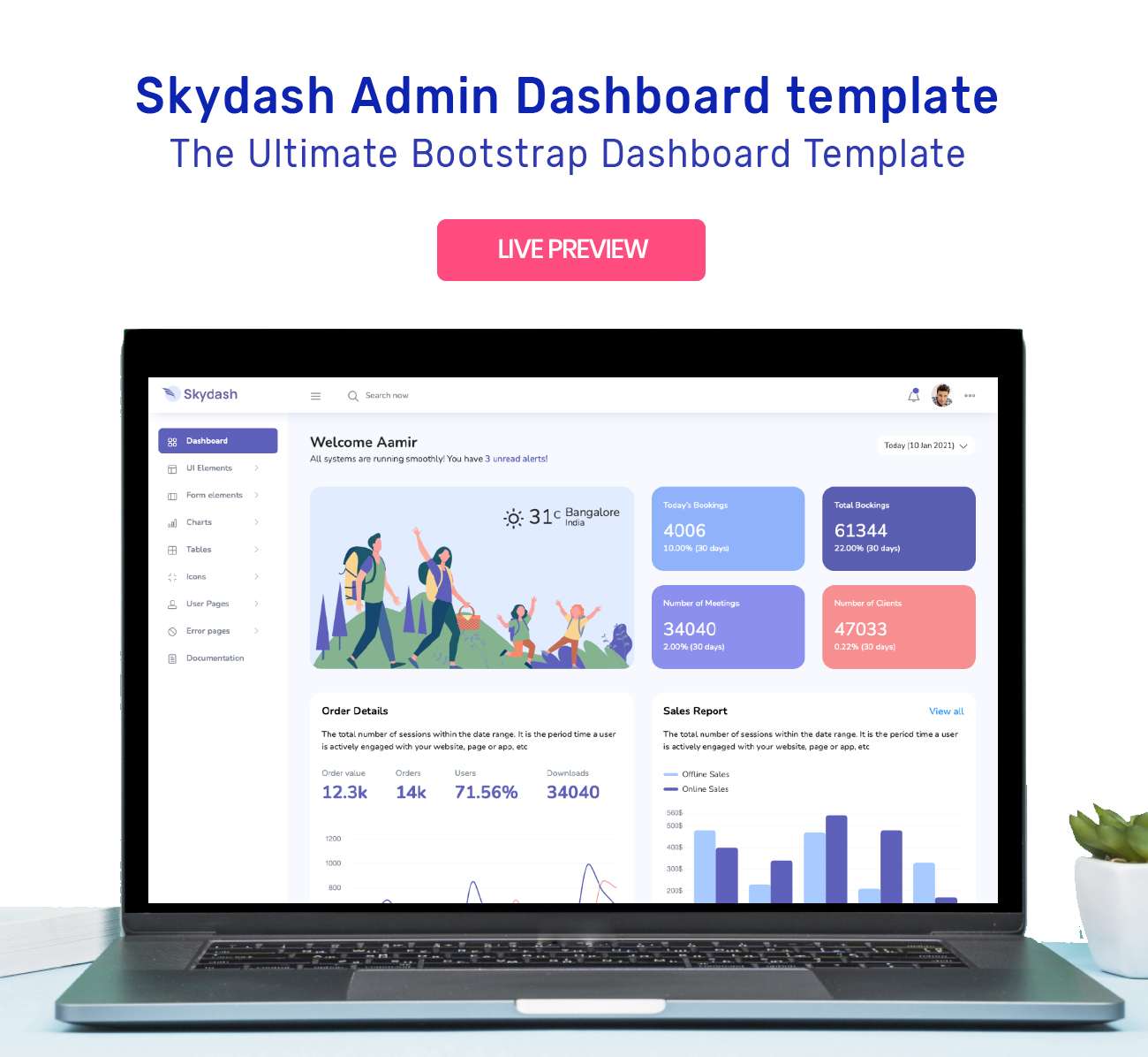 skydash-free-bootstrap-admin-template screenshot 1