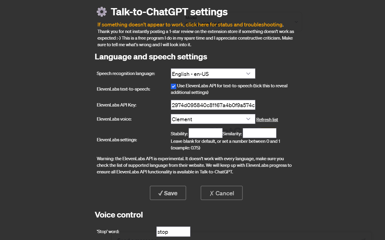 talk-to-chatgpt screenshot 2