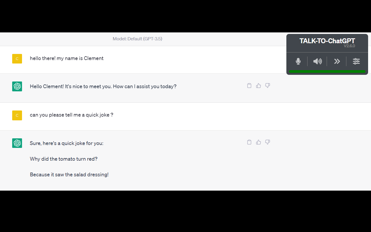 talk-to-chatgpt screenshot 1