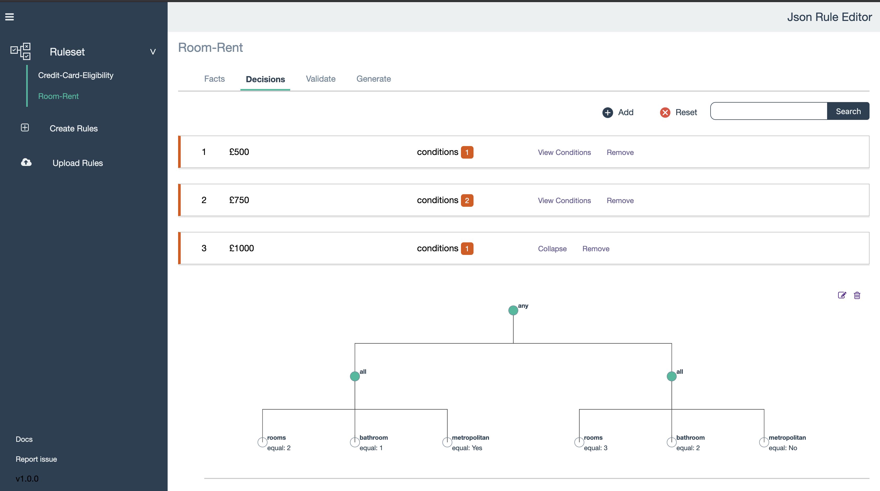 json-rules-engine screenshot 2