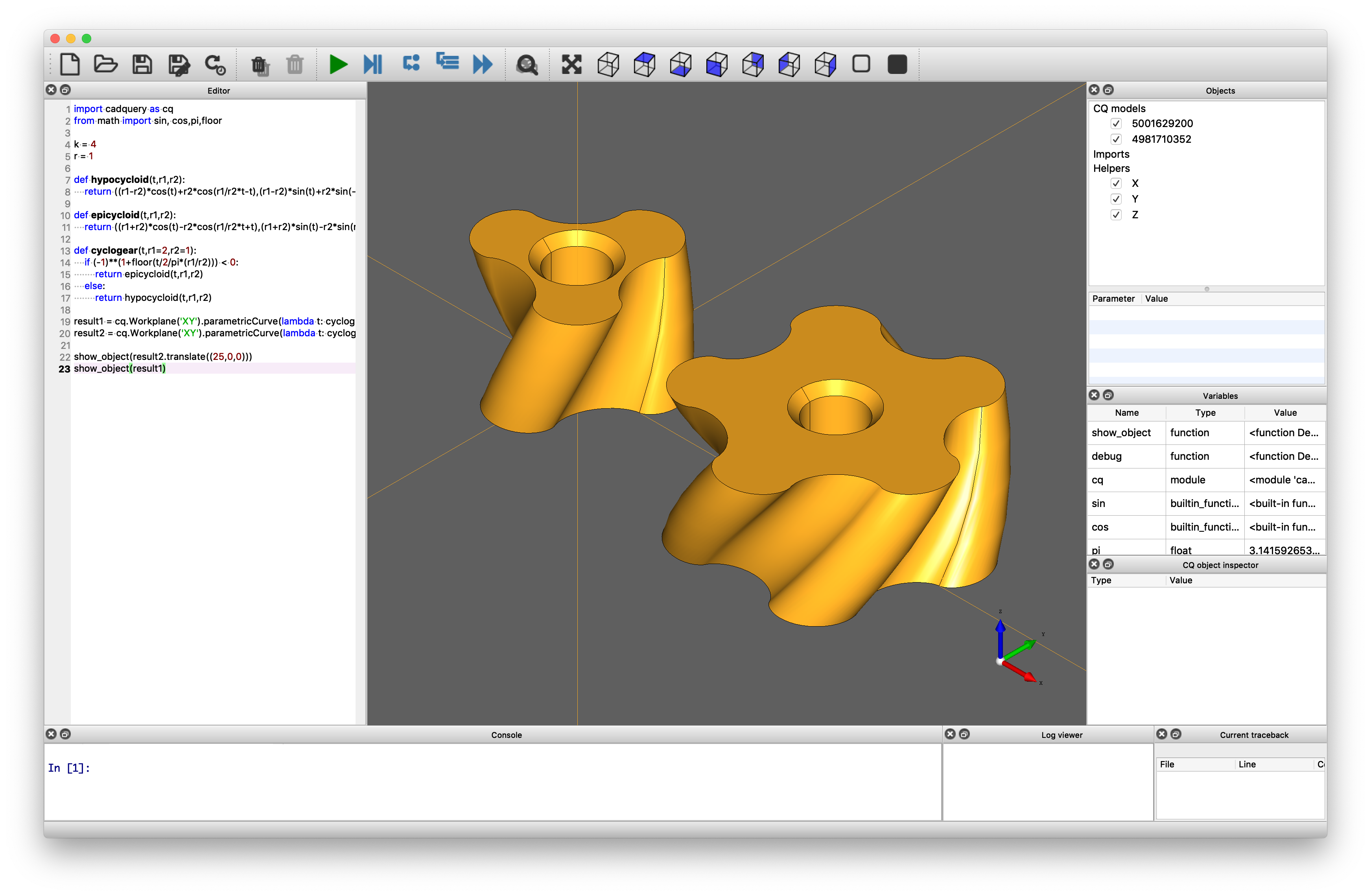 cadquery screenshot 1