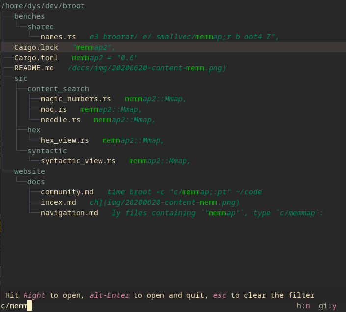 broot screenshot 5