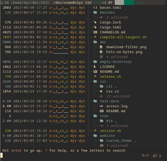 broot screenshot 15