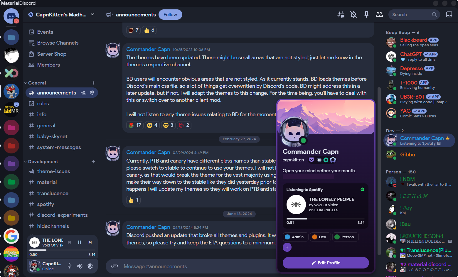Material-Discord screenshot 2