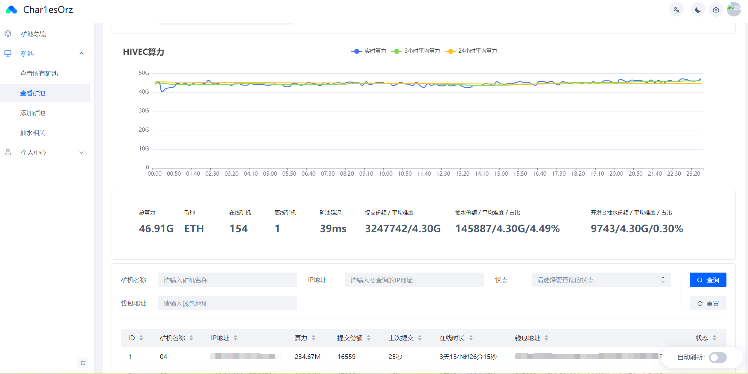 minerProxy screenshot 1