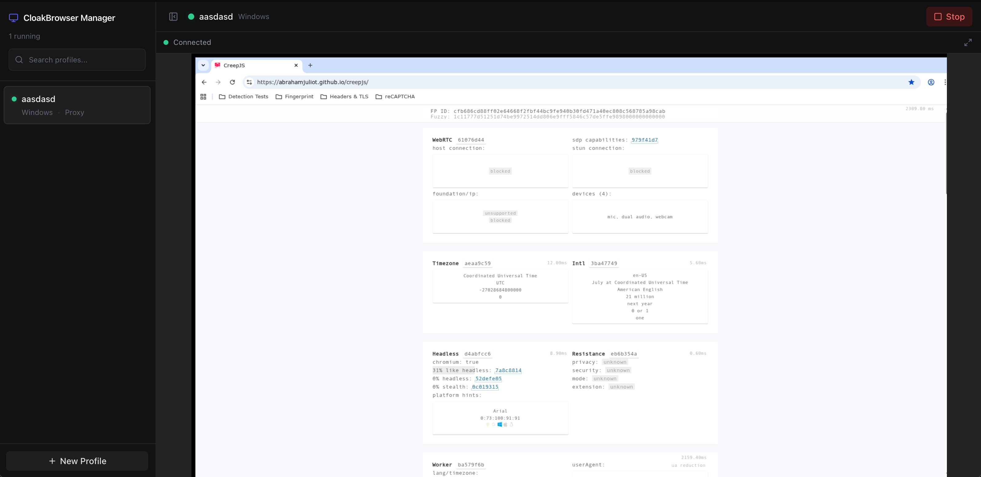 CloakBrowser-Manager screenshot 2