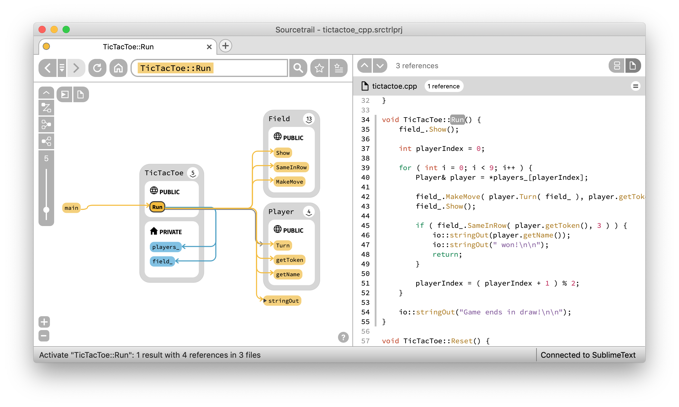 Sourcetrail screenshot 1