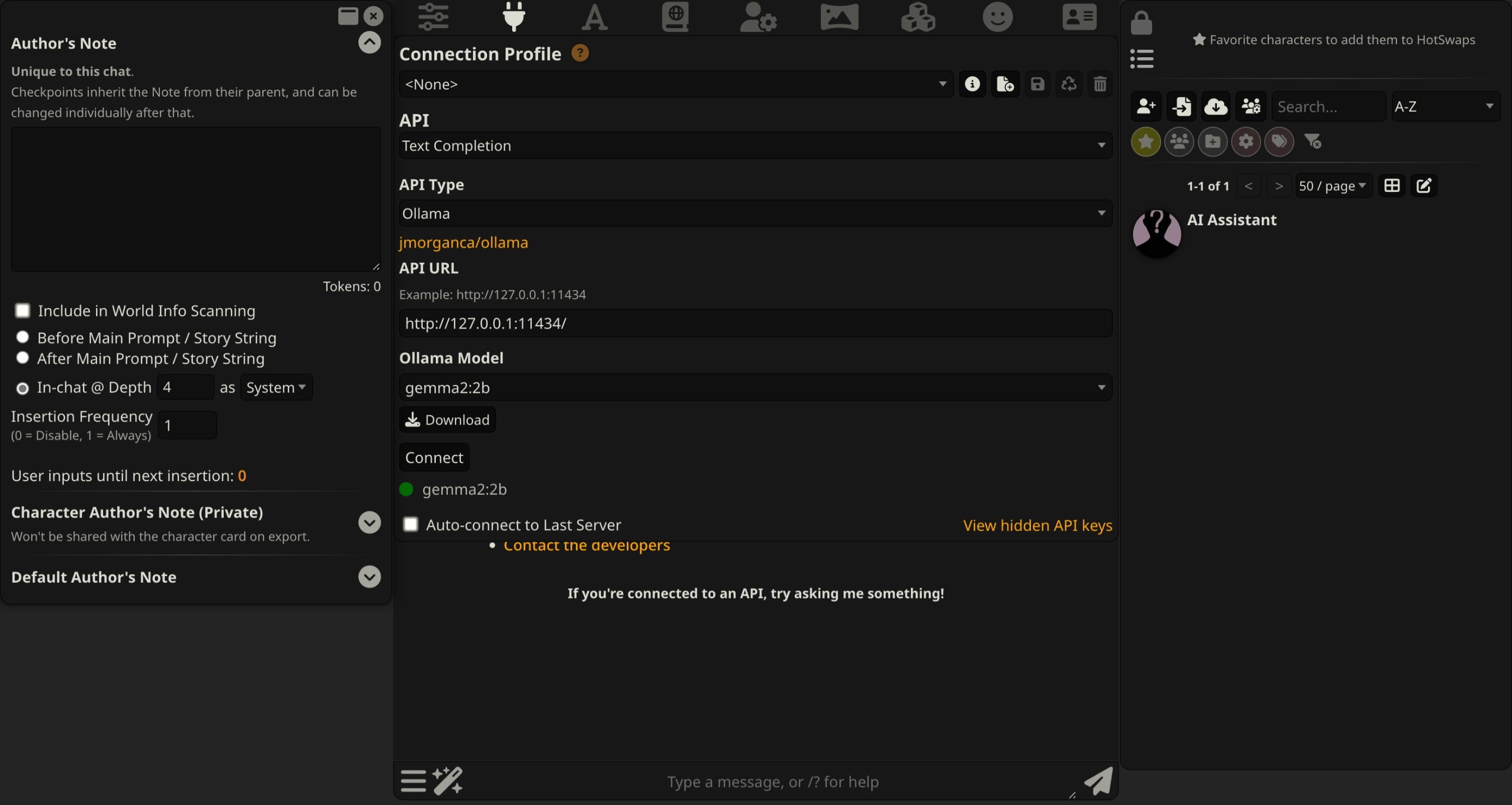 SillyTavern screenshot 2