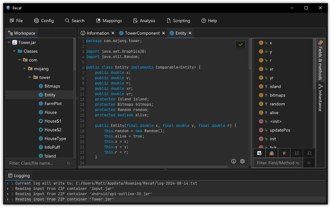 Recaf screenshot 1