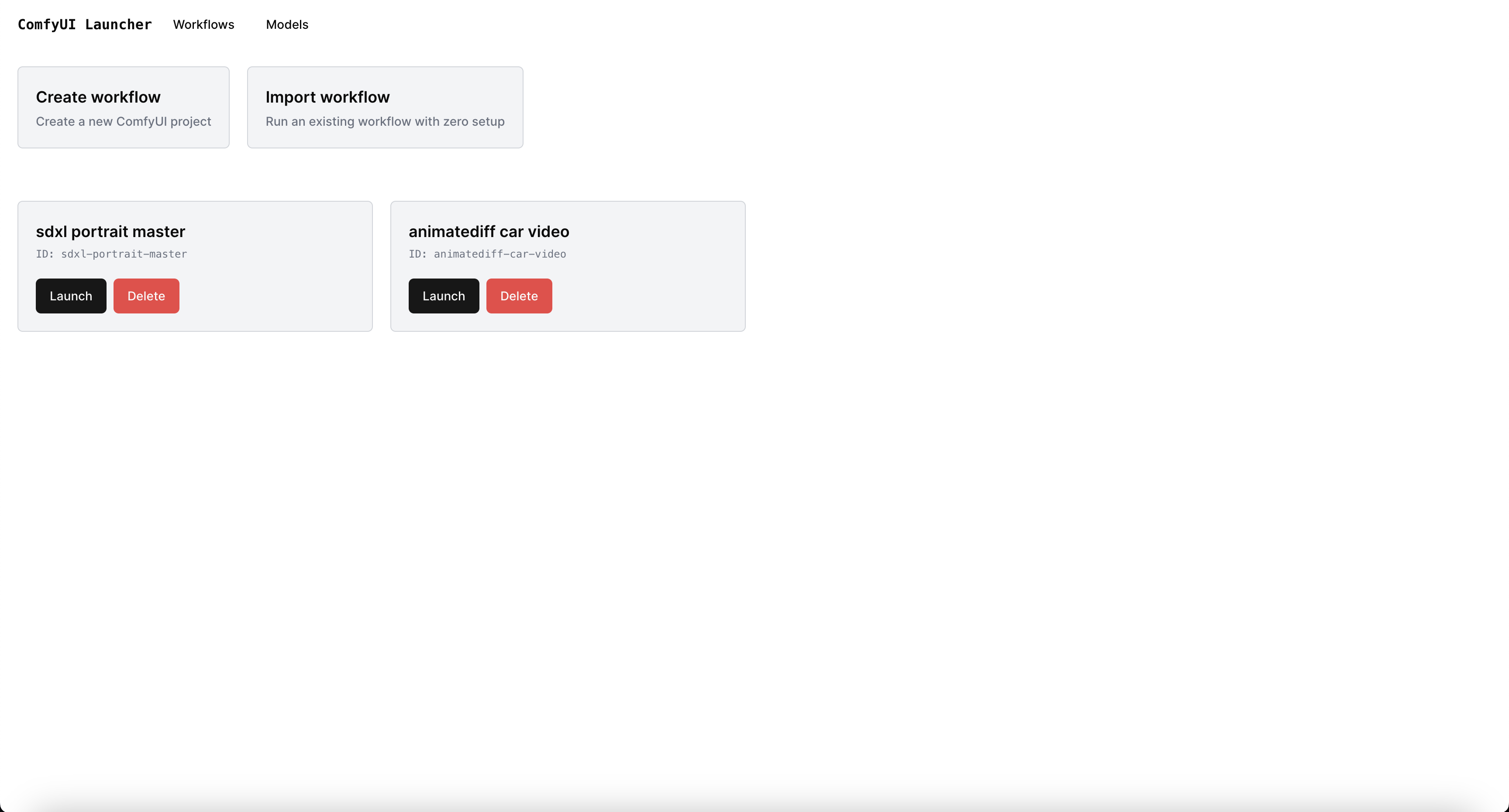 ComfyUI-Launcher screenshot 1
