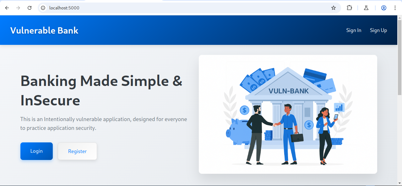 vuln-bank screenshot 1