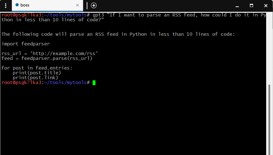 gpt-cli screenshot 1