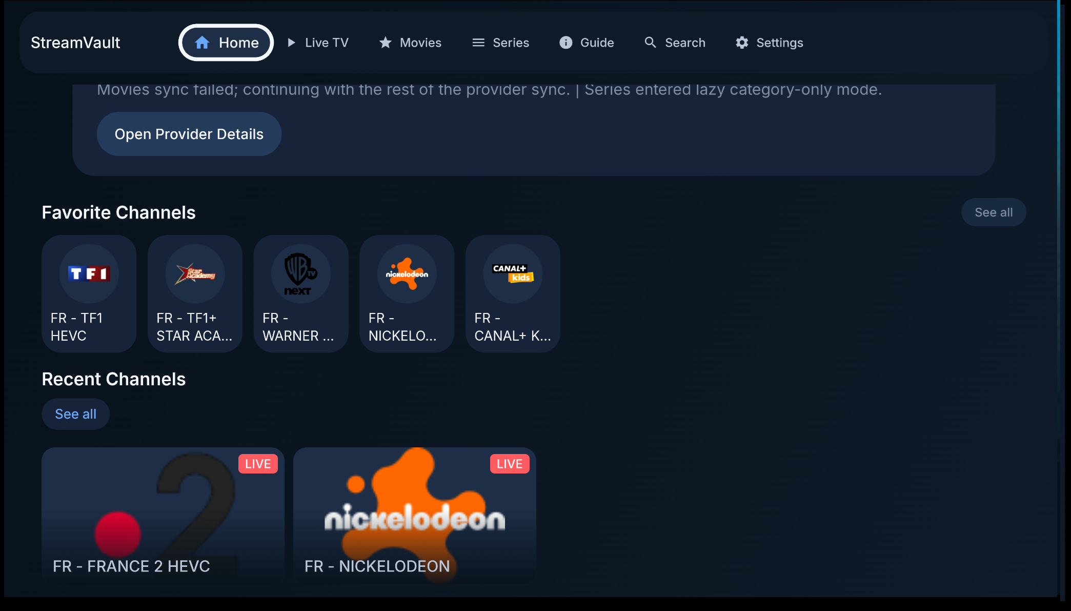 StreamVault-IPTV screenshot 4