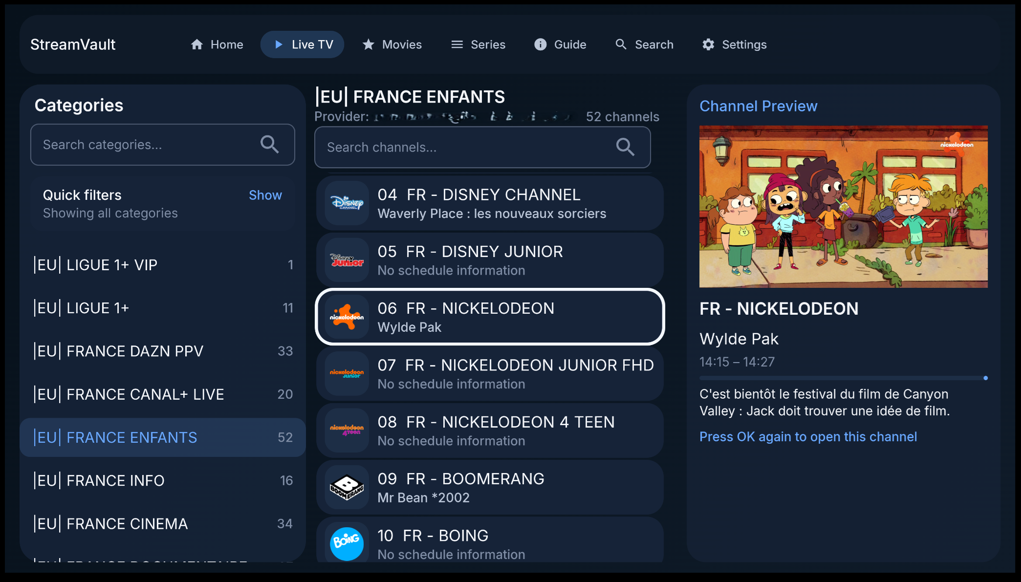 StreamVault-IPTV screenshot 1