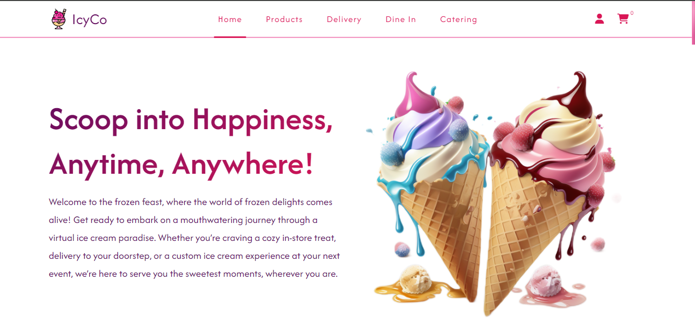 ice-cream-parlour-website screenshot 1