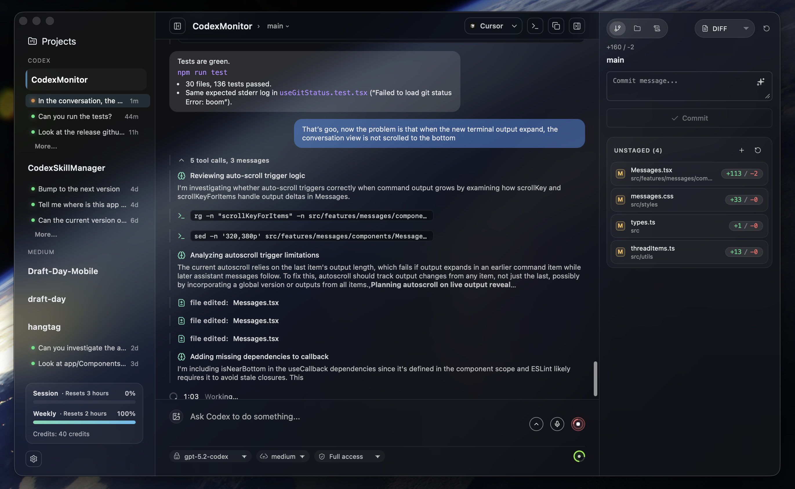 CodexMonitor screenshot 1