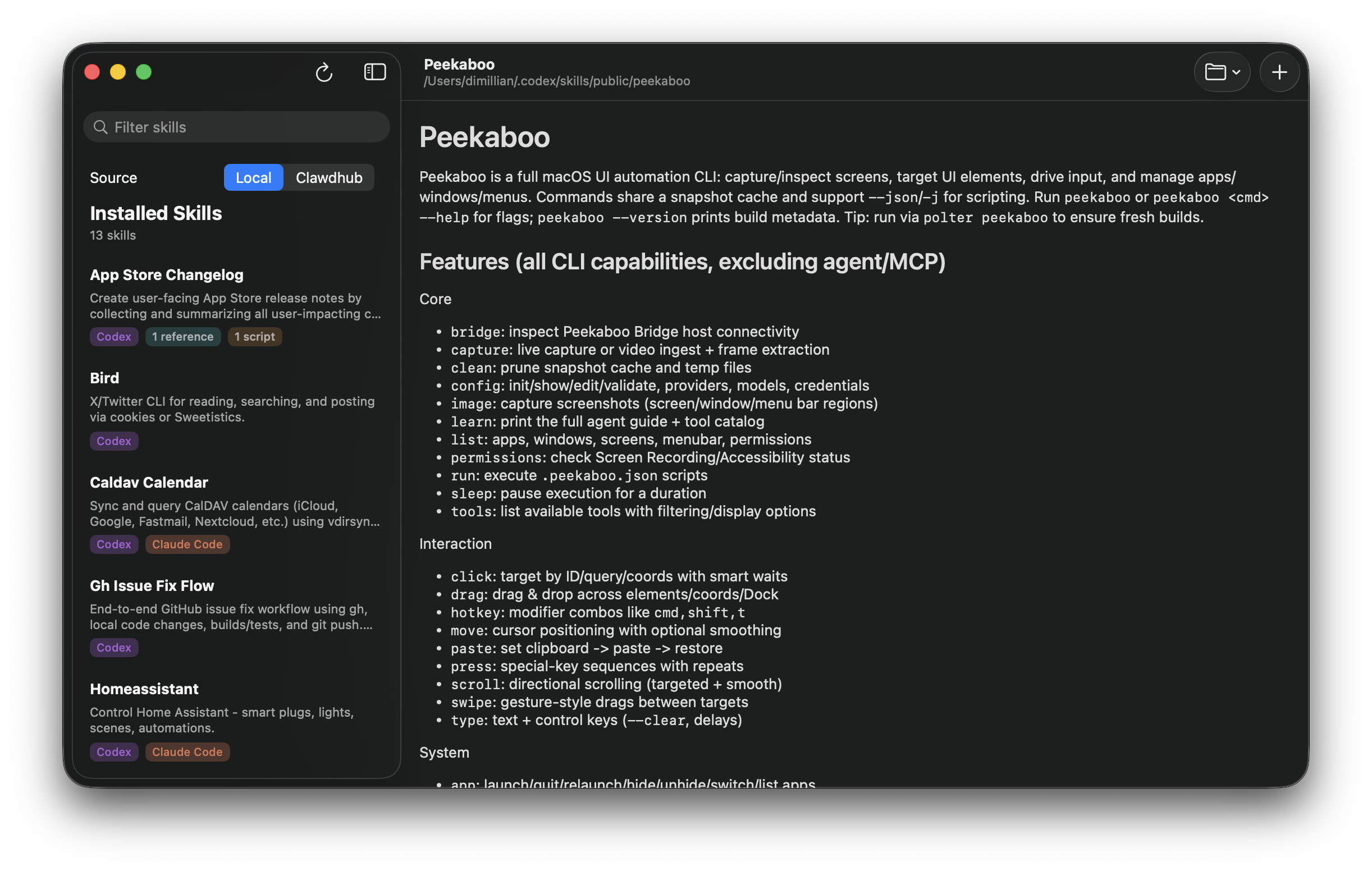CodexSkillManager screenshot 1