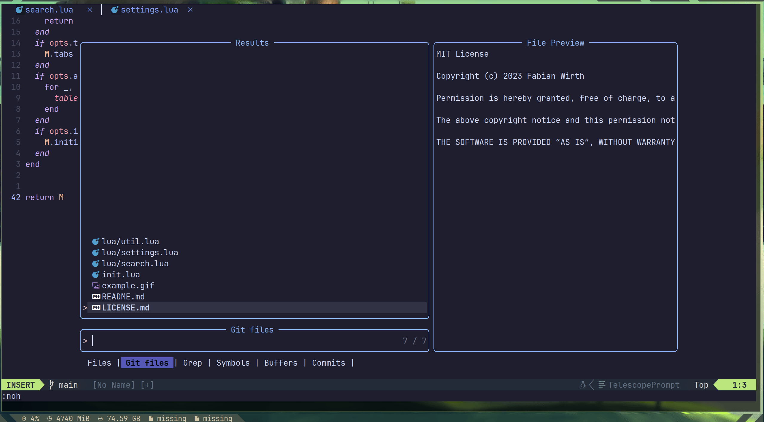 search.nvim screenshot 1
