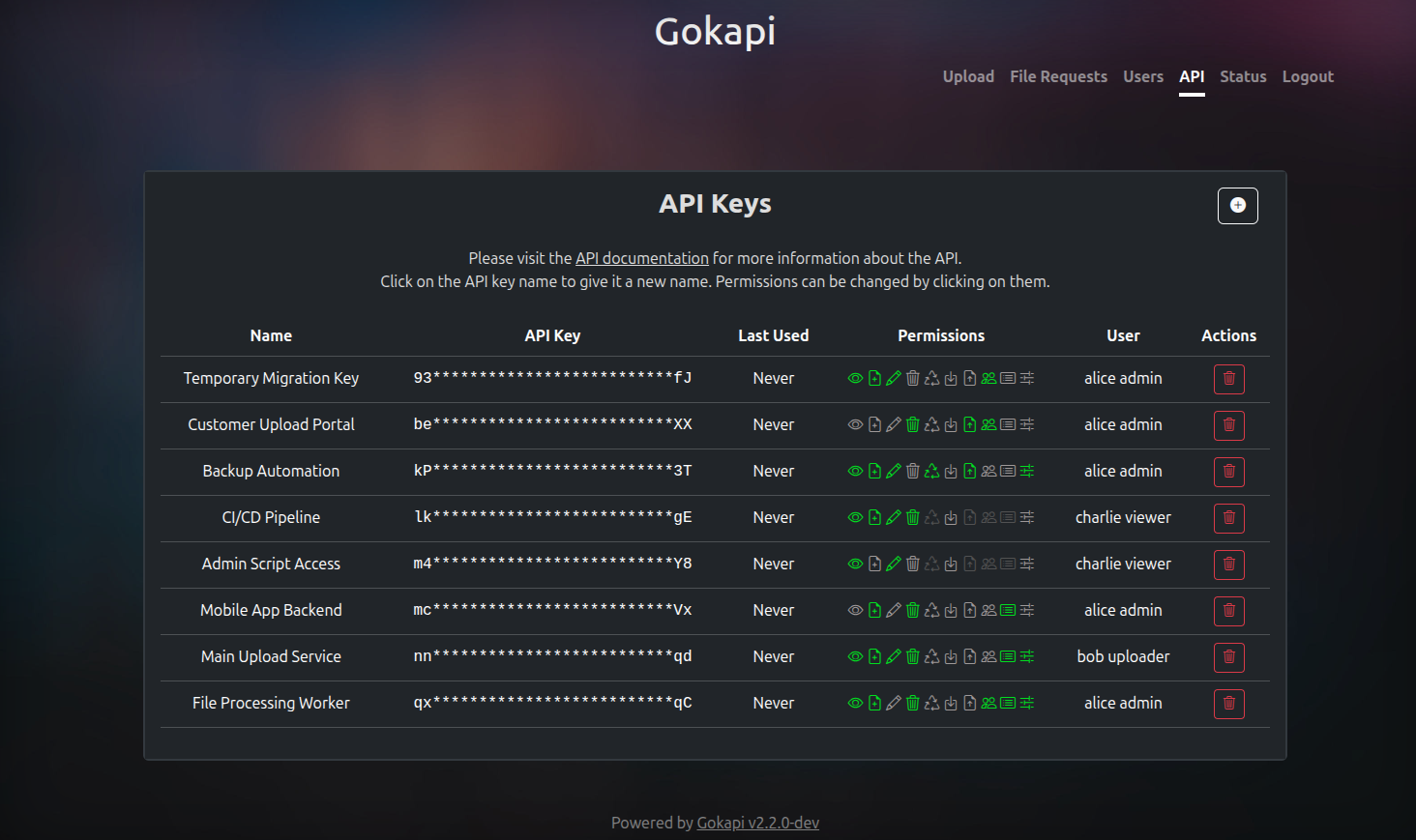 Gokapi screenshot 4