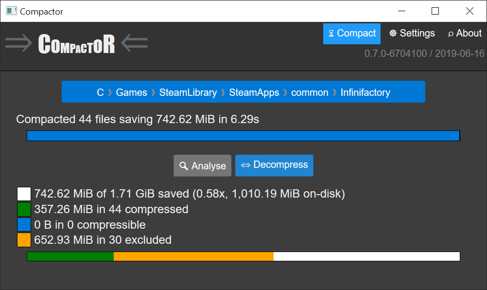 Compactor screenshot 1