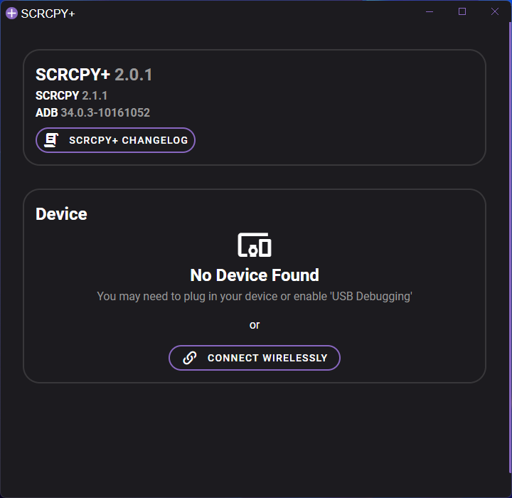 scrcpy-plus screenshot 1