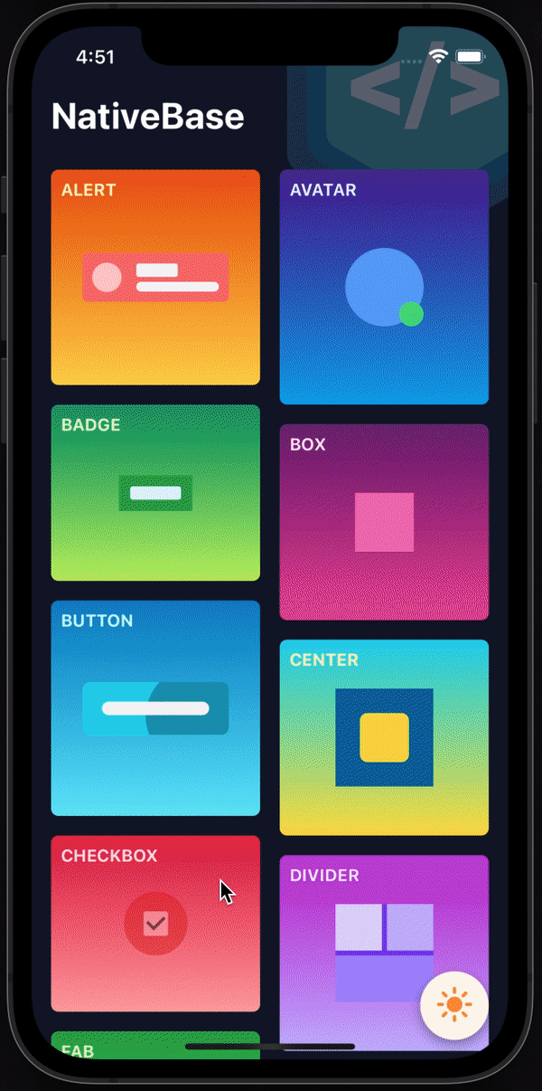 NativeBase screenshot 4