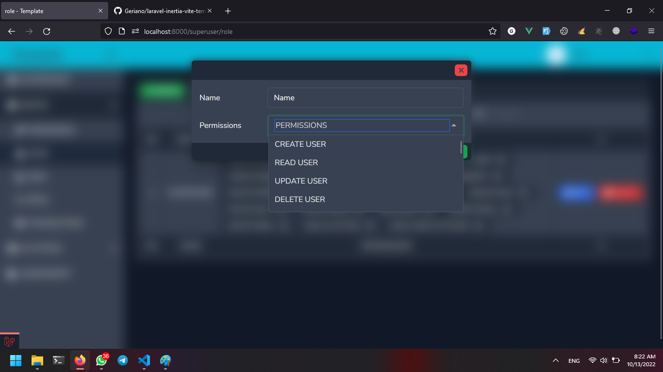 laravel-inertia-vite-template screenshot 5