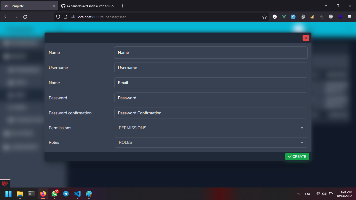 laravel-inertia-vite-template screenshot 8